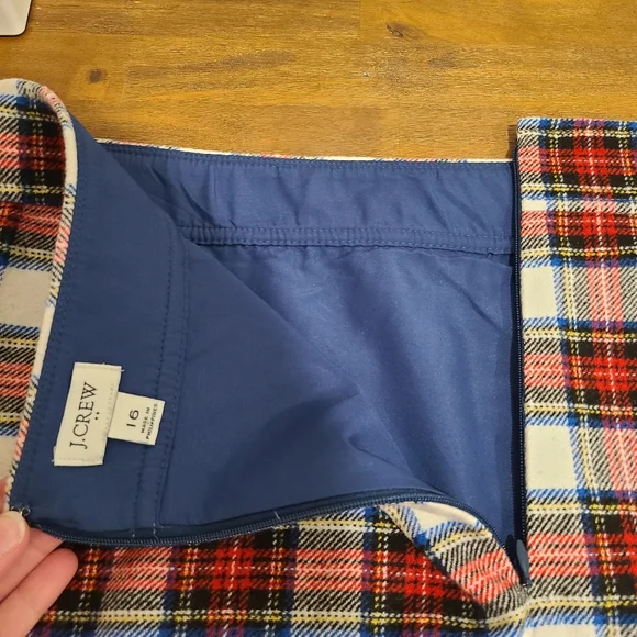J.Crew Factory Red Plaid Mini Skirt - Picture 6 of 8